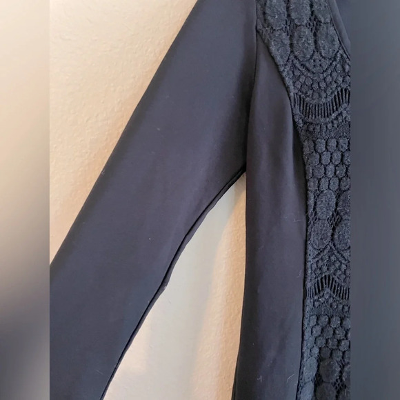 Tracy Reese Black Crochet Lace Panel Dress - Picture 3 of 5